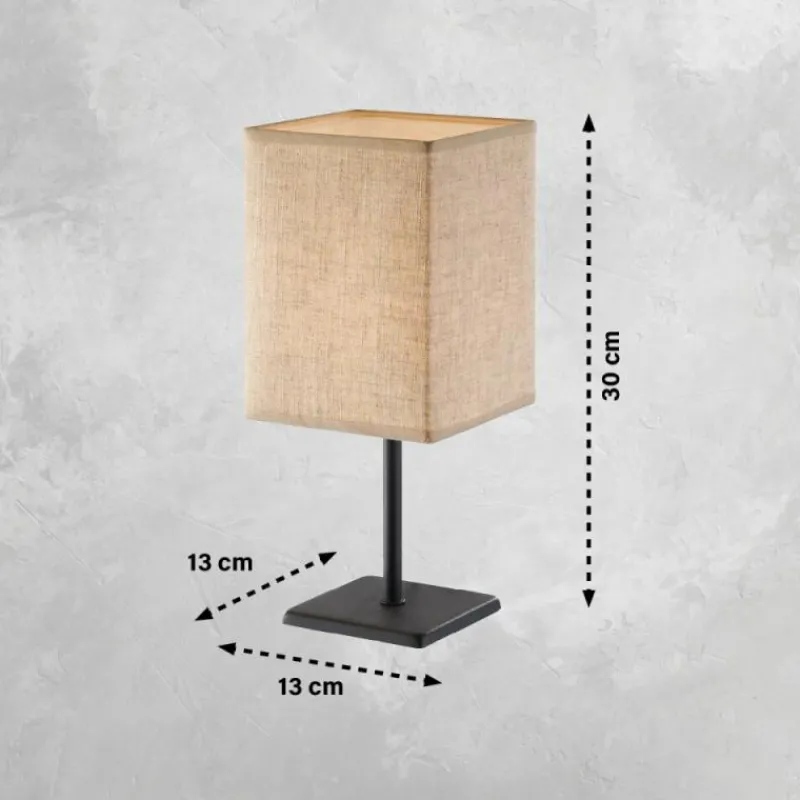 Lampes En Tissu-FHL easy Lampe de table Lela Noir, 1 lumière
