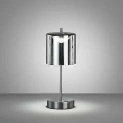 Suspension Verre Fumé-FHL easy Lampe de table Riva LED Nickel mat, 1 lumière