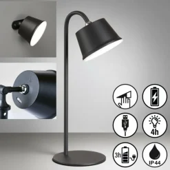 FHL easy Lampe de table Voet LED Noir, 1 lumière* Éclairage Led