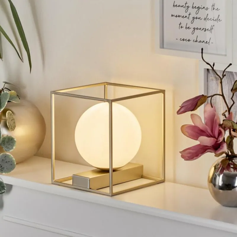 hofstein Lampe de table Finnseter Champagne, 1 lumière