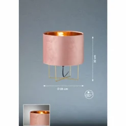 Lampes En Tissu-Luminaires Fischer & Honsel Lampe de table Fischer & Honsel Aura Rouge, 1 lumière