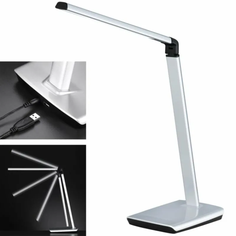 Luminaires Fischer & Honsel Lampe de table Fischer & Honsel Bright LED Argenté, 1 lumière* Éclairage Led