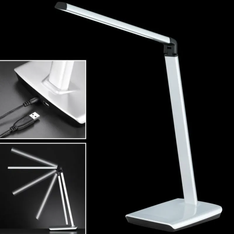 Luminaires Fischer & Honsel Lampe de table Fischer & Honsel Bright LED Argenté, 1 lumière* Éclairage Led