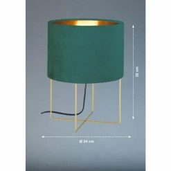 Lampes En Tissu-Luminaires Fischer & Honsel Lampe de table Fischer & Honsel Aura Or, 1 lumière