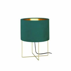 Lampes En Tissu-Luminaires Fischer & Honsel Lampe de table Fischer & Honsel Aura Or, 1 lumière