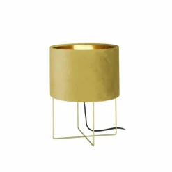 Lampes En Tissu-Luminaires Fischer & Honsel Lampe de table Fischer & Honsel Aura Or, 1 lumière