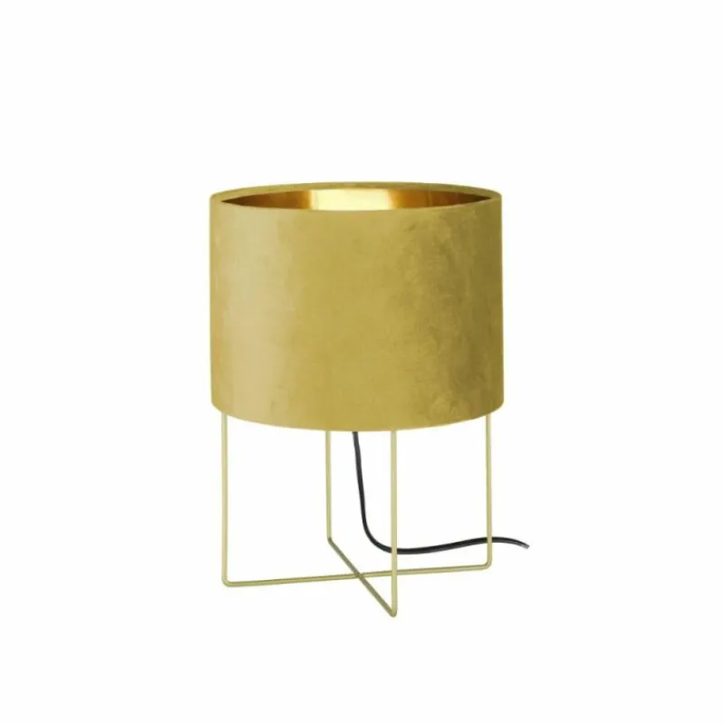 Lampes En Tissu-Luminaires Fischer & Honsel Lampe de table Fischer & Honsel Aura Or, 1 lumière