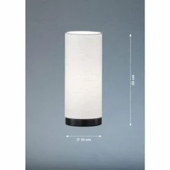 Lampes En Tissu-Luminaires Fischer & Honsel Lampe de table Fischer & Honsel Thor Noir, 1 lumière