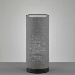 Lampes En Tissu-Luminaires Fischer & Honsel Lampe de table Fischer & Honsel Thor Noir, 1 lumière