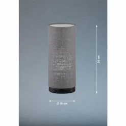 Lampes En Tissu-Luminaires Fischer & Honsel Lampe de table Fischer & Honsel Thor Noir, 1 lumière