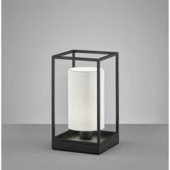 Lampes En Tissu-Luminaires Fischer & Honsel Lampe de table Fischer & Honsel Gilli Noir, 1 lumière