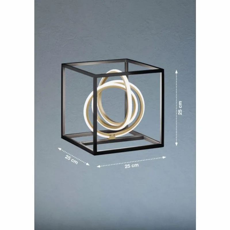 Luminaires Fischer & Honsel Lampe de table Fischer & Honsel Gisi LED Noir, 1 lumière* Éclairage Led