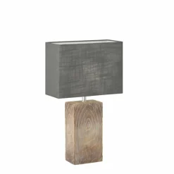 Lampes En Tissu-Luminaires Fischer & Honsel Lampe de table Fischer & Honsel Bronco Couleur bois, 1 lumière