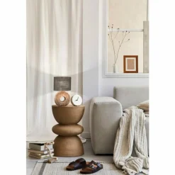 Lampes En Tissu-Luminaires Fischer & Honsel Lampe de table Fischer & Honsel Hanke Couleur bois, 1 lumière