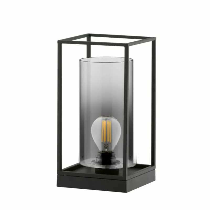 Suspension Verre Fumé-Luminaires Fischer & Honsel Lampe de table Fischer & Honsel Samu Noir, 1 lumière