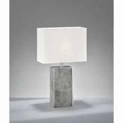 Lampes En Tissu-Luminaires Fischer & Honsel Lampe de table Fischer & Honsel Amiens Nickel mat, 1 lumière