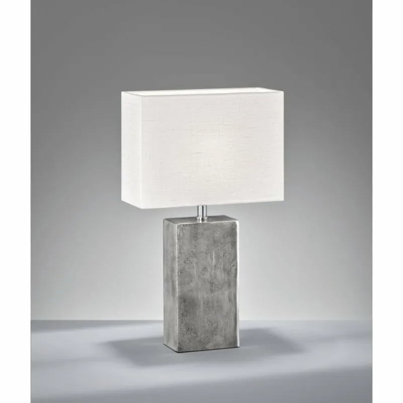 Lampes En Tissu-Luminaires Fischer & Honsel Lampe de table Fischer & Honsel Amiens Nickel mat, 1 lumière