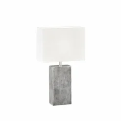 Lampes En Tissu-Luminaires Fischer & Honsel Lampe de table Fischer & Honsel Amiens Nickel mat, 1 lumière