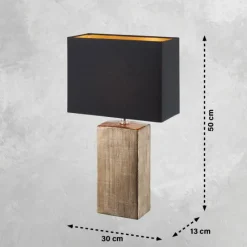 Lampes En Tissu-Luminaires Fischer & Honsel Lampe de table Fischer & Honsel Ouro Bronze, 1 lumière