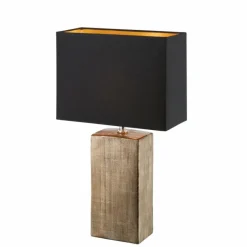 Lampes En Tissu-Luminaires Fischer & Honsel Lampe de table Fischer & Honsel Ouro Bronze, 1 lumière