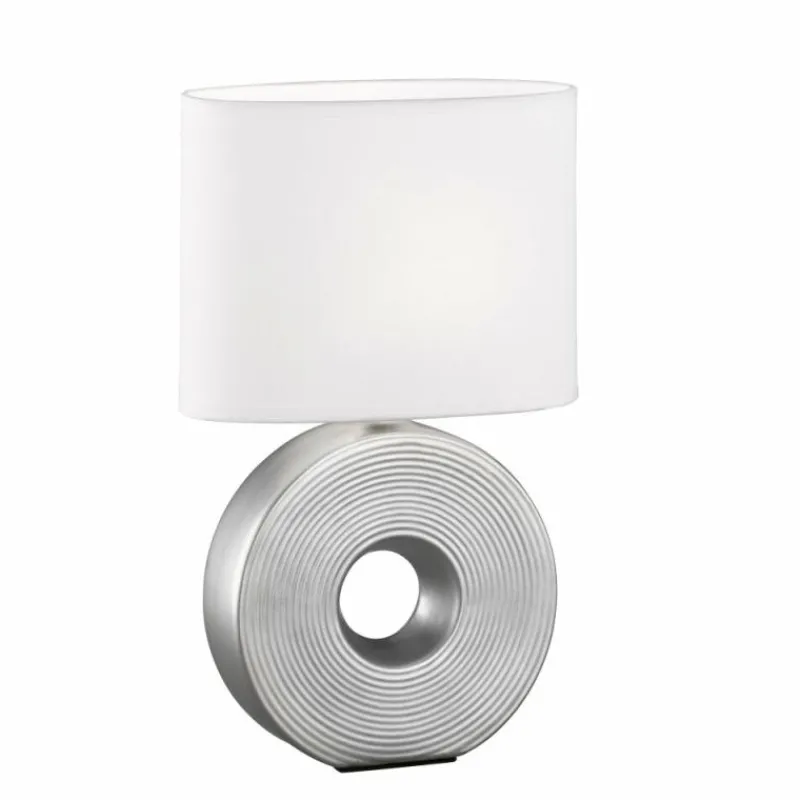 Lampes En Tissu-Luminaires Fischer & Honsel Lampe de table Fischer-Honsel Eye Argenté, 1 lumière
