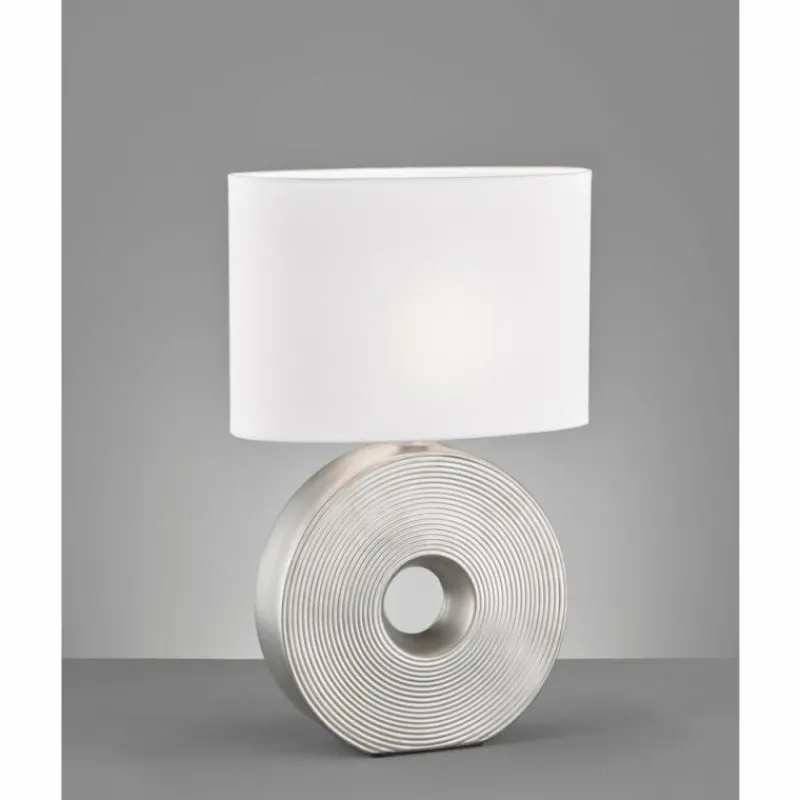 Lampes En Tissu-Luminaires Fischer & Honsel Lampe de table Fischer-Honsel Eye Argenté, 1 lumière