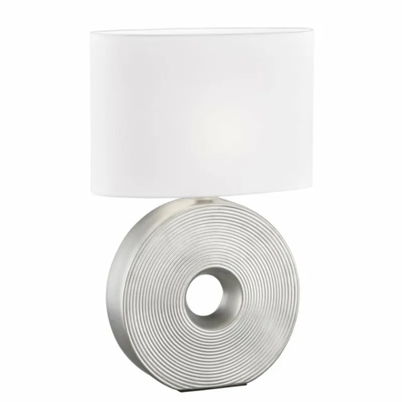 Lampes En Tissu-Luminaires Fischer & Honsel Lampe de table Fischer-Honsel Eye Argenté, 1 lumière