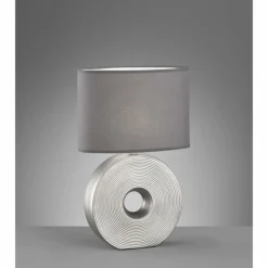 Lampes En Tissu-Luminaires Fischer & Honsel Lampe de table Fischer-Honsel Eye Argenté, 1 lumière