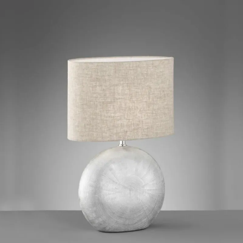 Lampes En Tissu-Luminaires Fischer & Honsel Lampe de table Fischer-Honsel Foro Argenté, 1 lumière