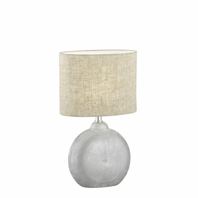 Lampes En Tissu-Luminaires Fischer & Honsel Lampe de table Fischer-Honsel Foro Argenté, 1 lumière