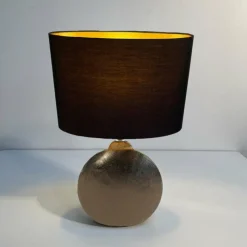 Lampes En Tissu-Luminaires Fischer & Honsel Lampe de table Fischer-Honsel Foro Bronze, 1 lumière