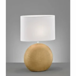 Lampes En Tissu-Luminaires Fischer & Honsel Lampe de table Fischer-Honsel Foro Or, 1 lumière