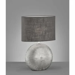 Lampes En Tissu-Luminaires Fischer & Honsel Lampe de table Fischer-Honsel Foro Argenté, 1 lumière