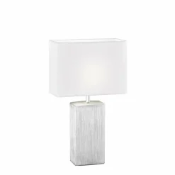 Lampes En Tissu-Luminaires Fischer & Honsel Lampe de table Fischer-Honsel Flens Argenté, 1 lumière