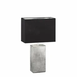 Lampes En Tissu-Luminaires Fischer & Honsel Lampe de table Fischer-Honsel Candes Argenté, 1 lumière