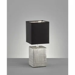 Lampes En Tissu-Luminaires Fischer & Honsel Lampe de table Fischer-Honsel Candes Argenté, 1 lumière