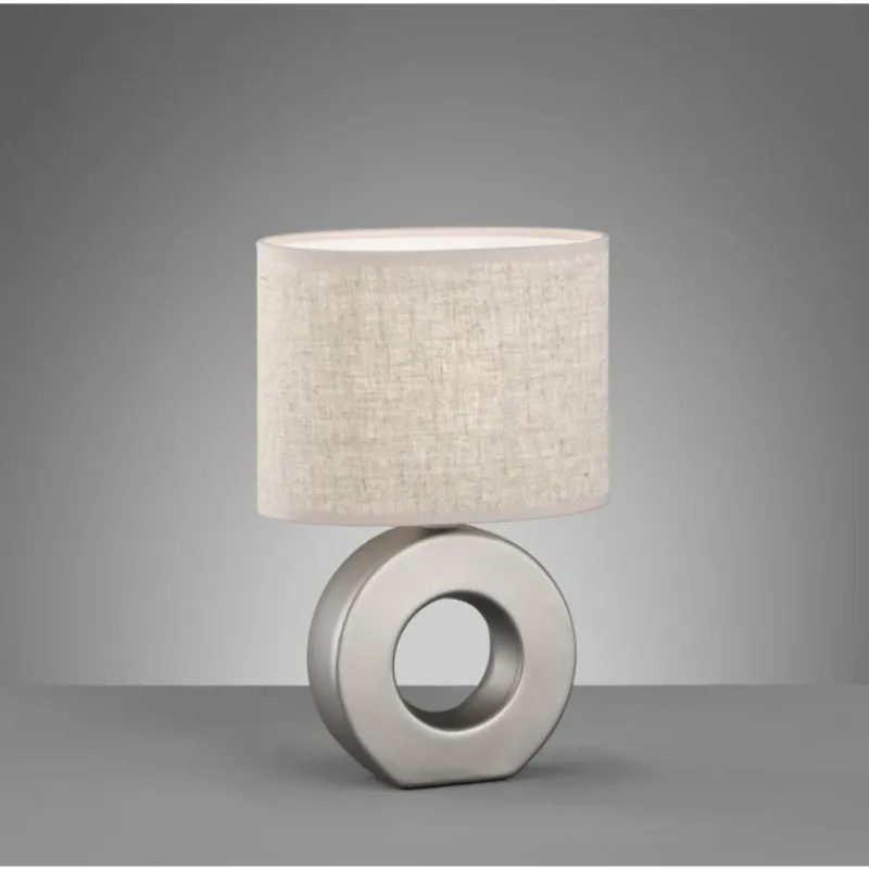 Lampes En Tissu-Luminaires Fischer & Honsel Lampe de table Fischer-Honsel Ponti Argenté, 1 lumière