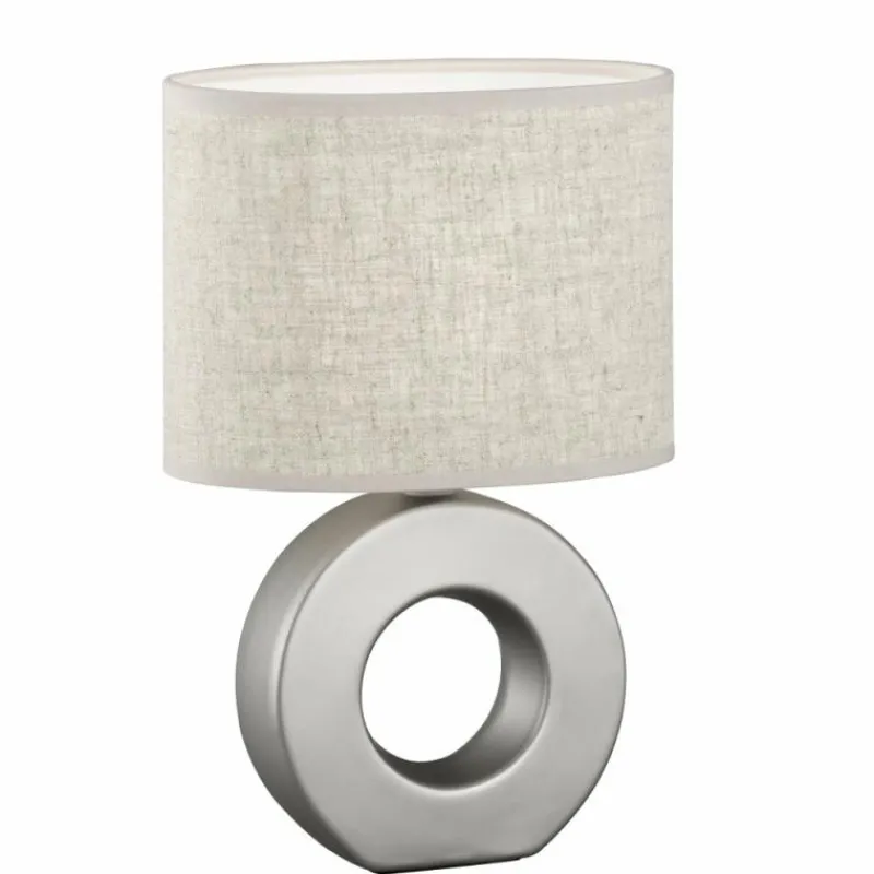 Lampes En Tissu-Luminaires Fischer & Honsel Lampe de table Fischer-Honsel Ponti Argenté, 1 lumière