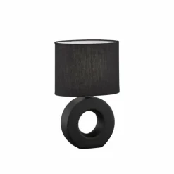 Lampes En Tissu-Luminaires Fischer & Honsel Lampe de table Fischer-Honsel Ponti Noir, 1 lumière