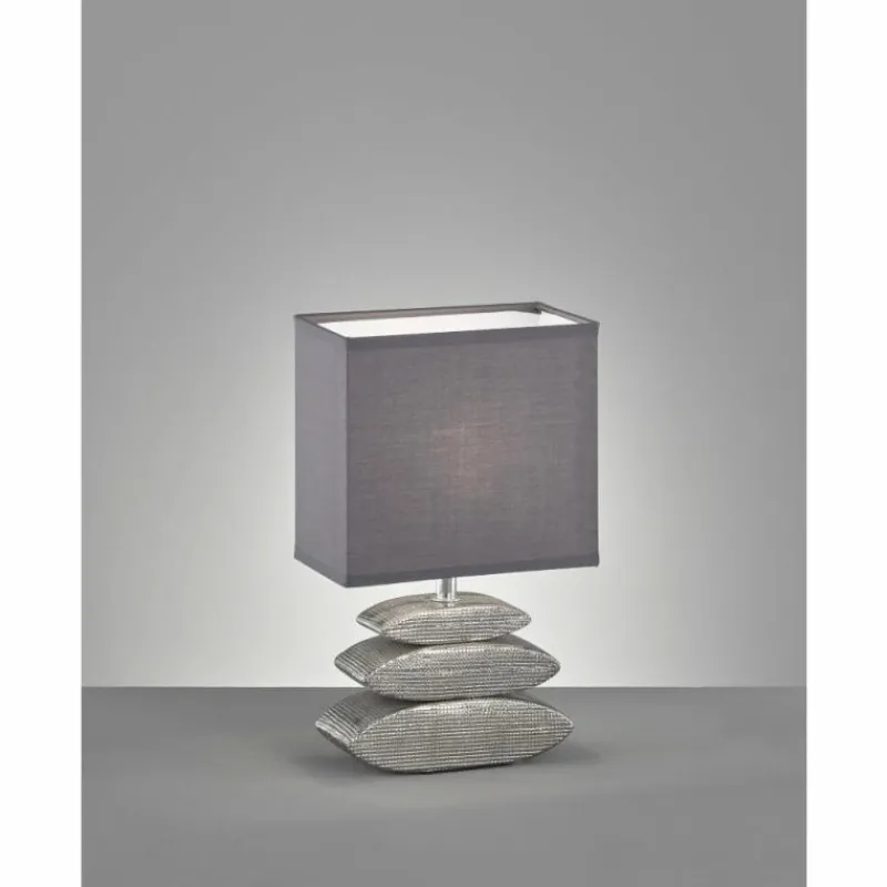 Lampes En Tissu-Luminaires Fischer & Honsel Lampe de table Fischer-Honsel Liner Chrome, 1 lumière