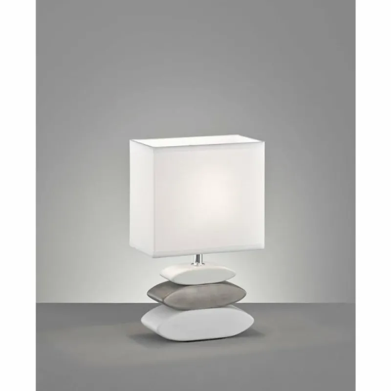 Lampes En Tissu-Luminaires Fischer & Honsel Lampe de table Fischer-Honsel Liner Blanc, 1 lumière