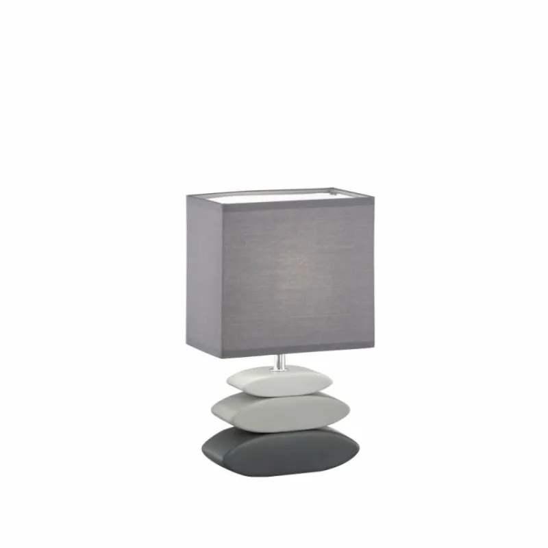 Lampes En Tissu-Luminaires Fischer & Honsel Lampe de table Fischer-Honsel Liner Gris, 1 lumière