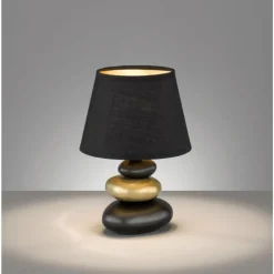 Lampes En Tissu-Luminaires Fischer & Honsel Lampe de table Fischer-Honsel Pibe Noir, 1 lumière
