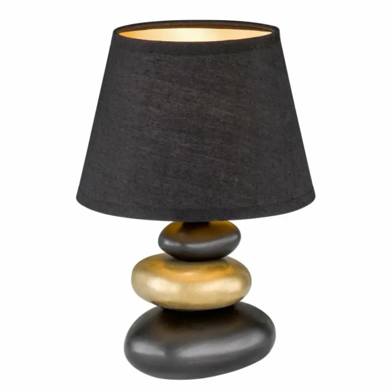Lampes En Tissu-Luminaires Fischer & Honsel Lampe de table Fischer-Honsel Pibe Noir, 1 lumière