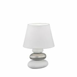Lampes En Tissu-Luminaires Fischer & Honsel Lampe de table Fischer-Honsel Pibe Blanc, 1 lumière