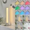 hofstein Lampe de table Flaut LED Nickel mat, 1 lumière, Télécommandes, Changeur de couleurs* Lampes À Poser
