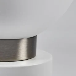 hofstein Lampe de table Flawil Nickel mat, Blanc, 1 lumière