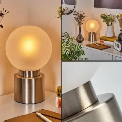 hofstein Lampe de table Flawil Nickel mat, 1 lumière