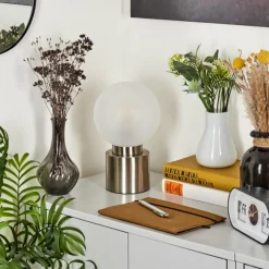 hofstein Lampe de table Flawil Nickel mat, 1 lumière