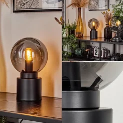 hofstein Lampe de table Flawil Noir, 1 lumière